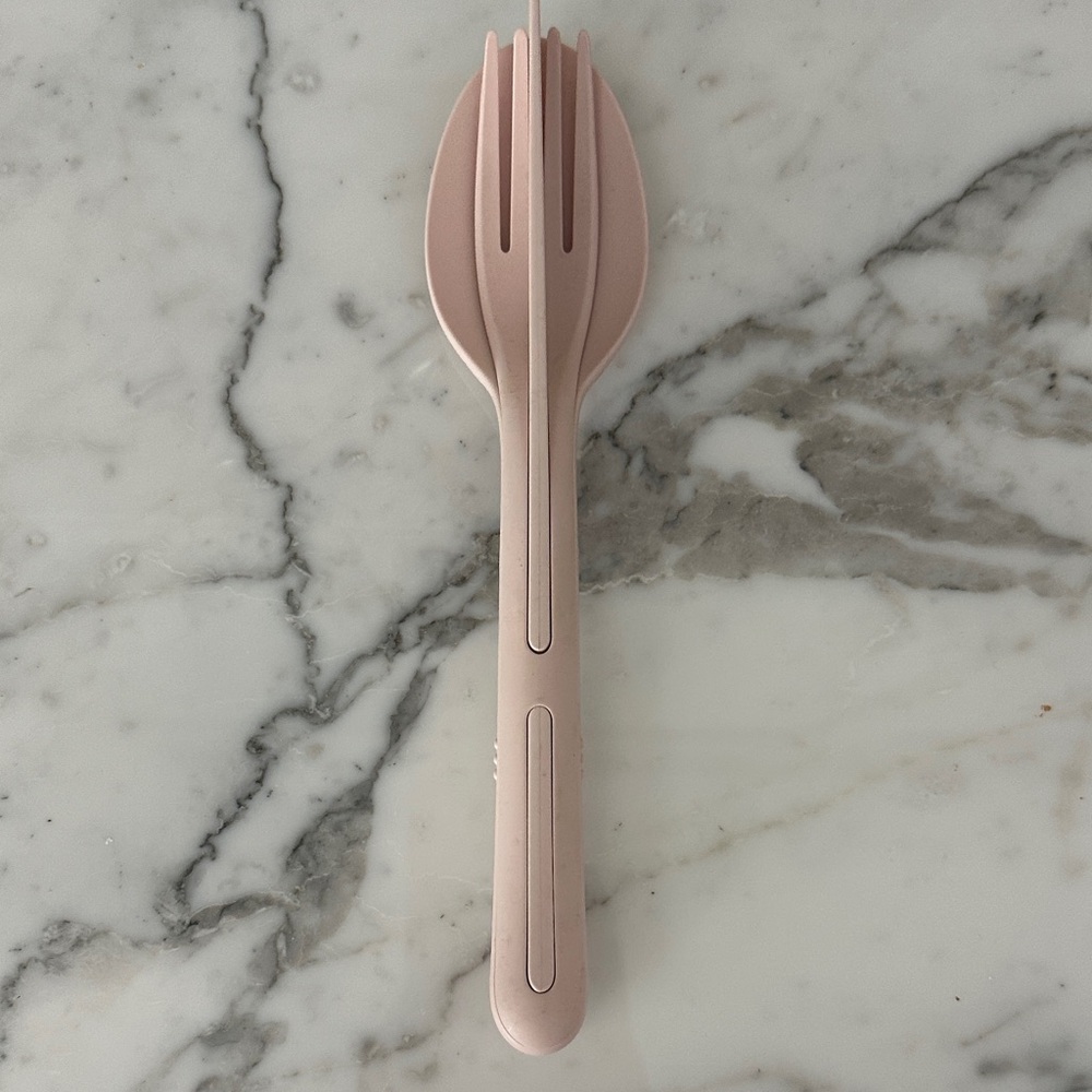 NEW Portable Pink Collapsible Cutlery Set - lunch box or picnic set - Picture 3 of 8